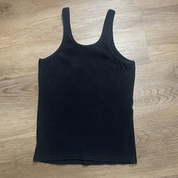 Anine Bing April Tank Top ribbed black XS S small scoop neck - Picture 8 of 8